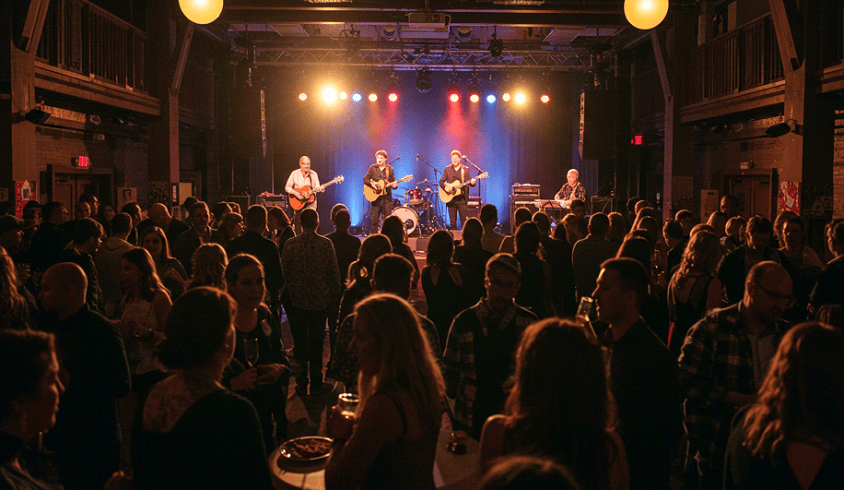 band on a stage