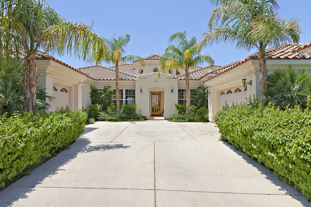 Exterior shot of a home and front yard
